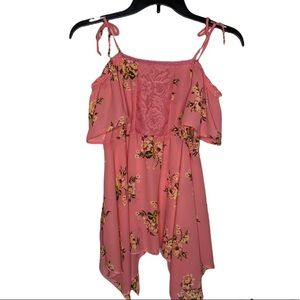 Speechless Kids Off Shoulder Floral Blouse